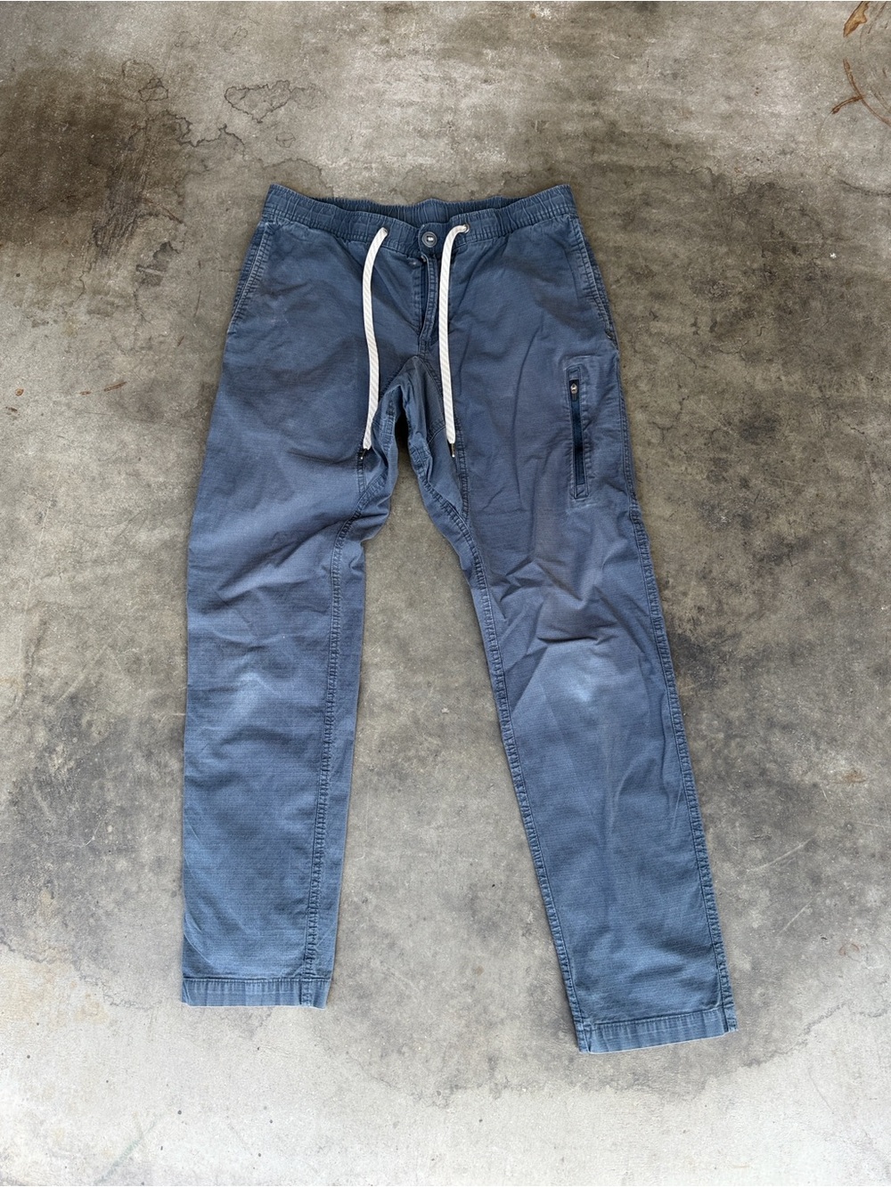 Vuori Mens Ripstop Climber Elastic Pants Blue Stretch Joggers Size 32